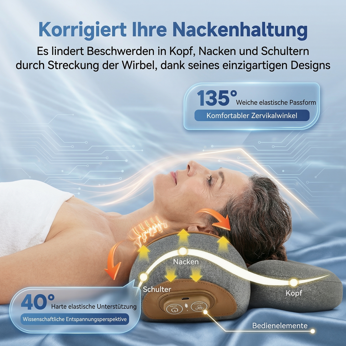 Dr. Vitalex CerviFlex™ Pro 3-in-1-Nackenmassagegerät