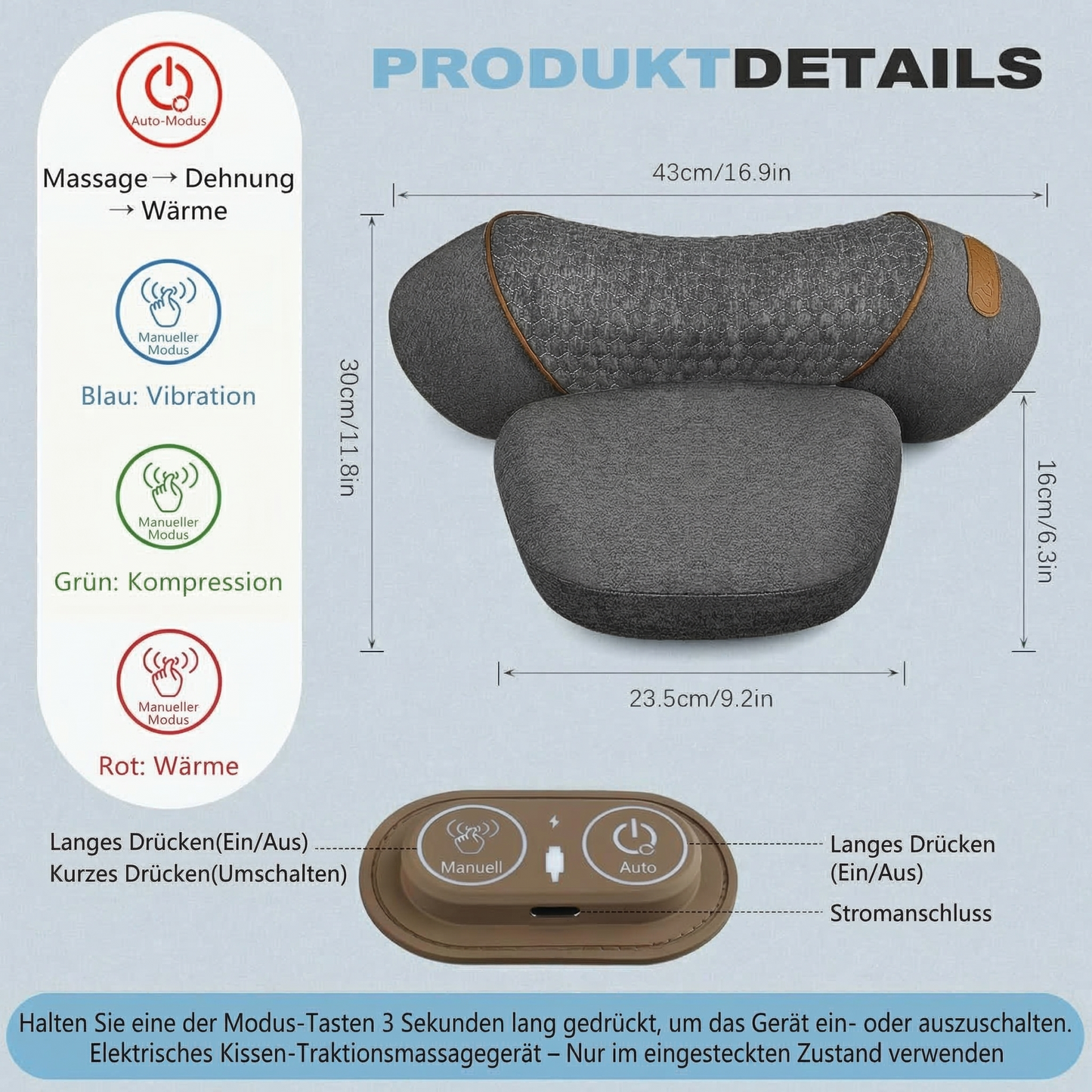 Dr. Vitalex CerviFlex™ Pro 3-in-1-Nackenmassagegerät